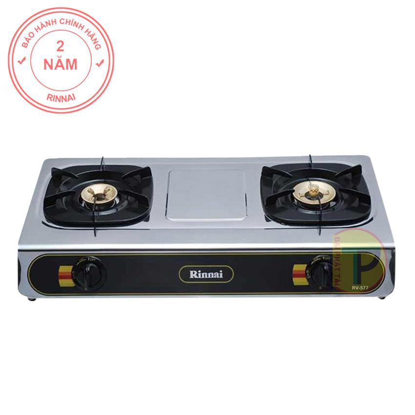 [NTT] Bếp gas đôi Rinnai RV-577 (BK) (Bạc)
