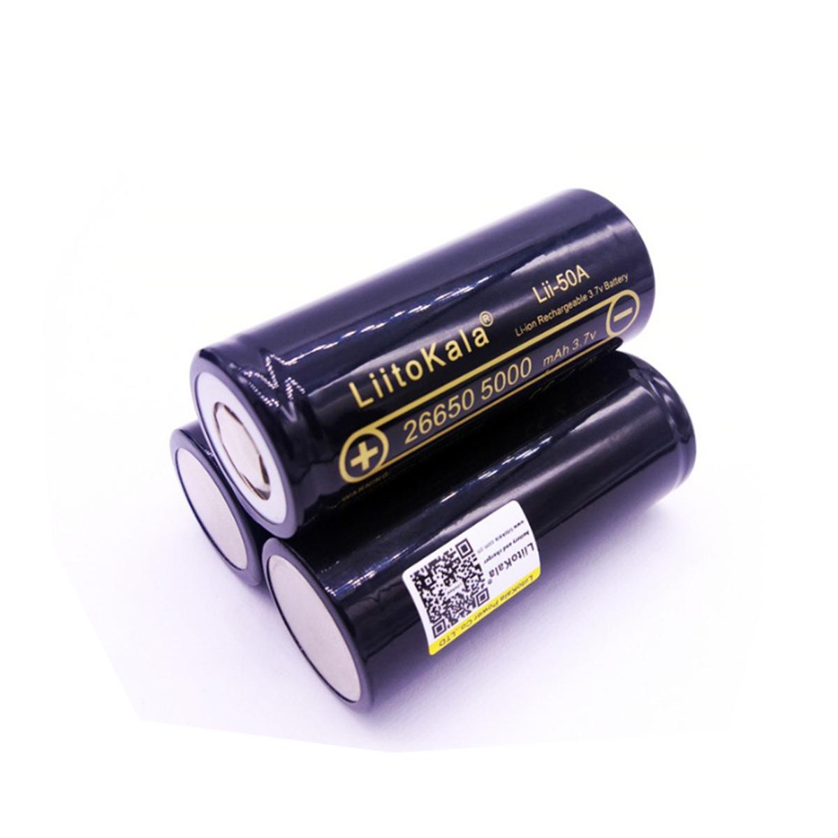 Pin sạc Lithium 26650 LiitoKala 3.7v 5000mah (1 viên)