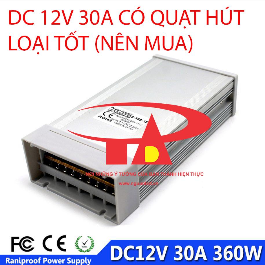 Nguồn tổ ong, nguồn led 12V 30A, 360W (NÊN MUA), ngoài trời, chống mưa, loại tốt, giá rẻ, chất lượng