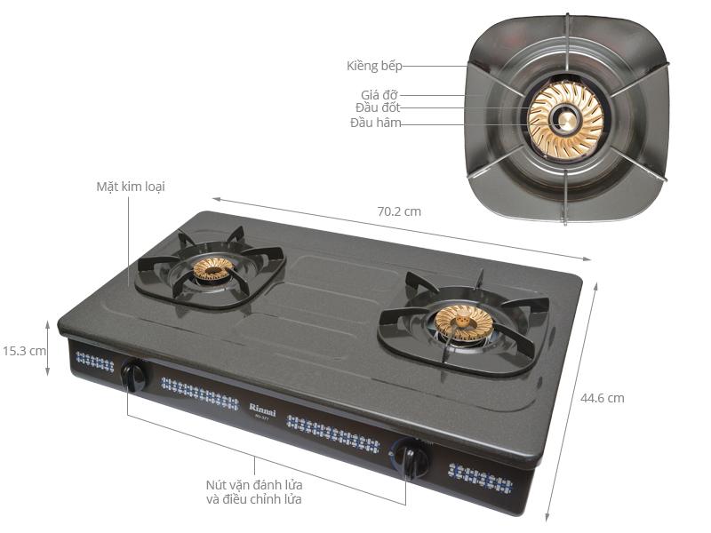[HCM]Bếp gas đôi Rinnai RV-377(G)N (Đen)