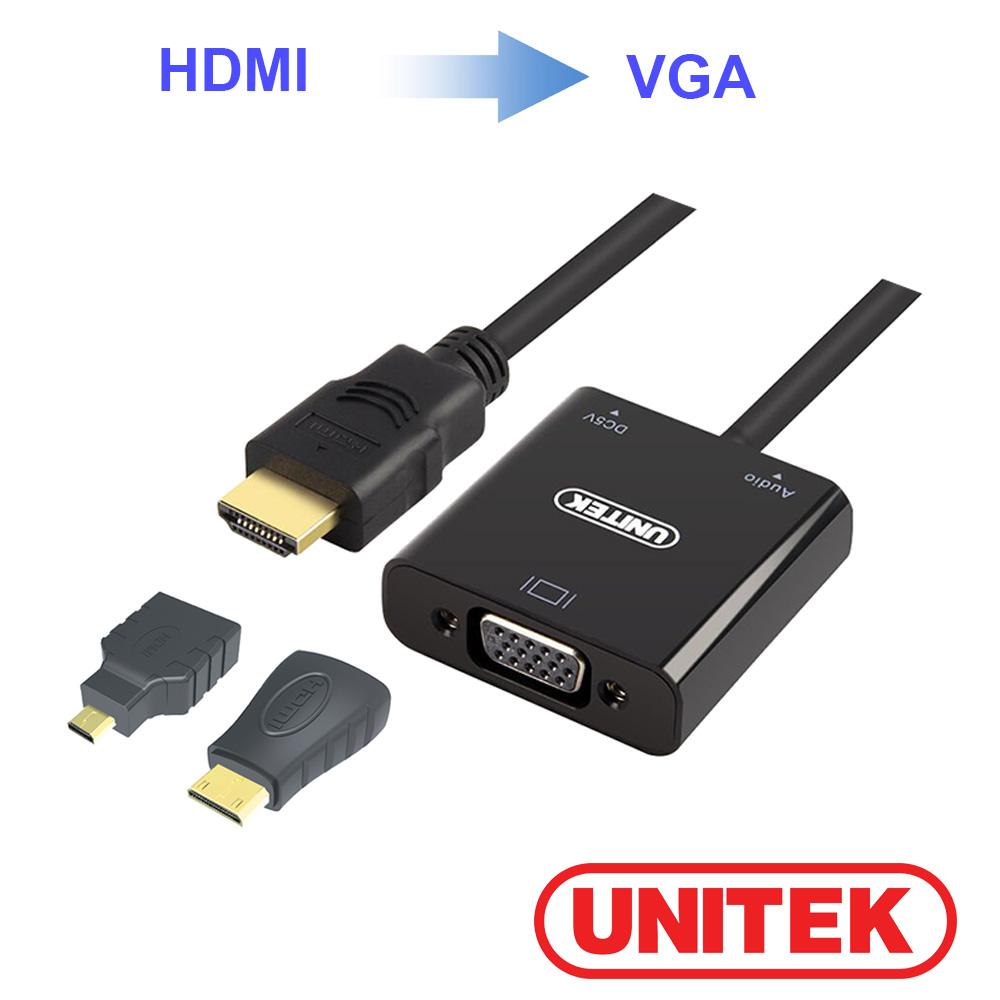 Cáp chuyển hdmi sang vga + audio unitek y6355.bộ chuyển hdmi sang vga + audio unitek y-6355