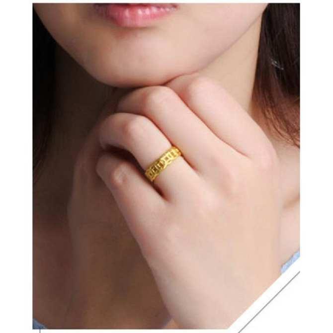 combo 2 Nhẫn kim tiền ma vang 24k dep hot