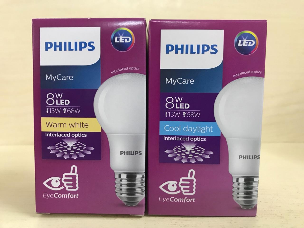 Bộ 6 Bóng đèn Philips LED MyCare 8W 6500K E27 A60 - Ánh sáng trắng