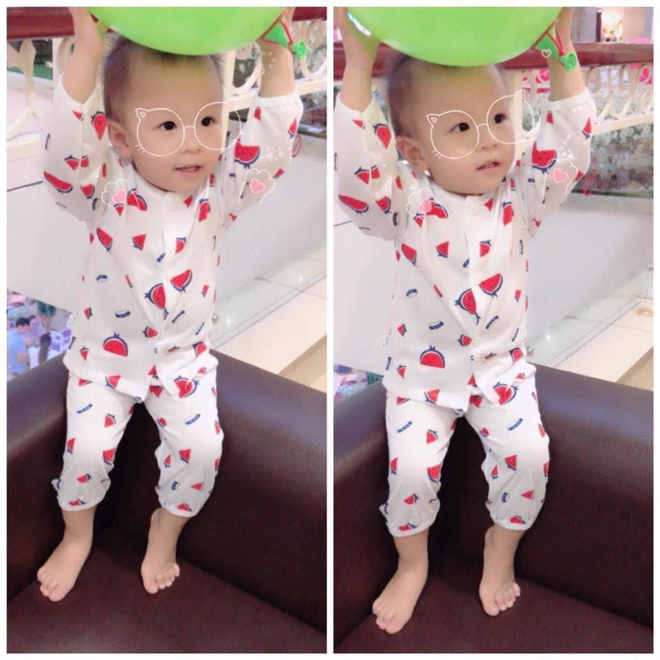 Set 5 bộ dài tay cài khuy giữa( KÈM QUÀ TẶNG )