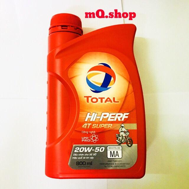 Dầu nhớt xe số TOTAL HI-PERF SUPER 20W-50 0.8L