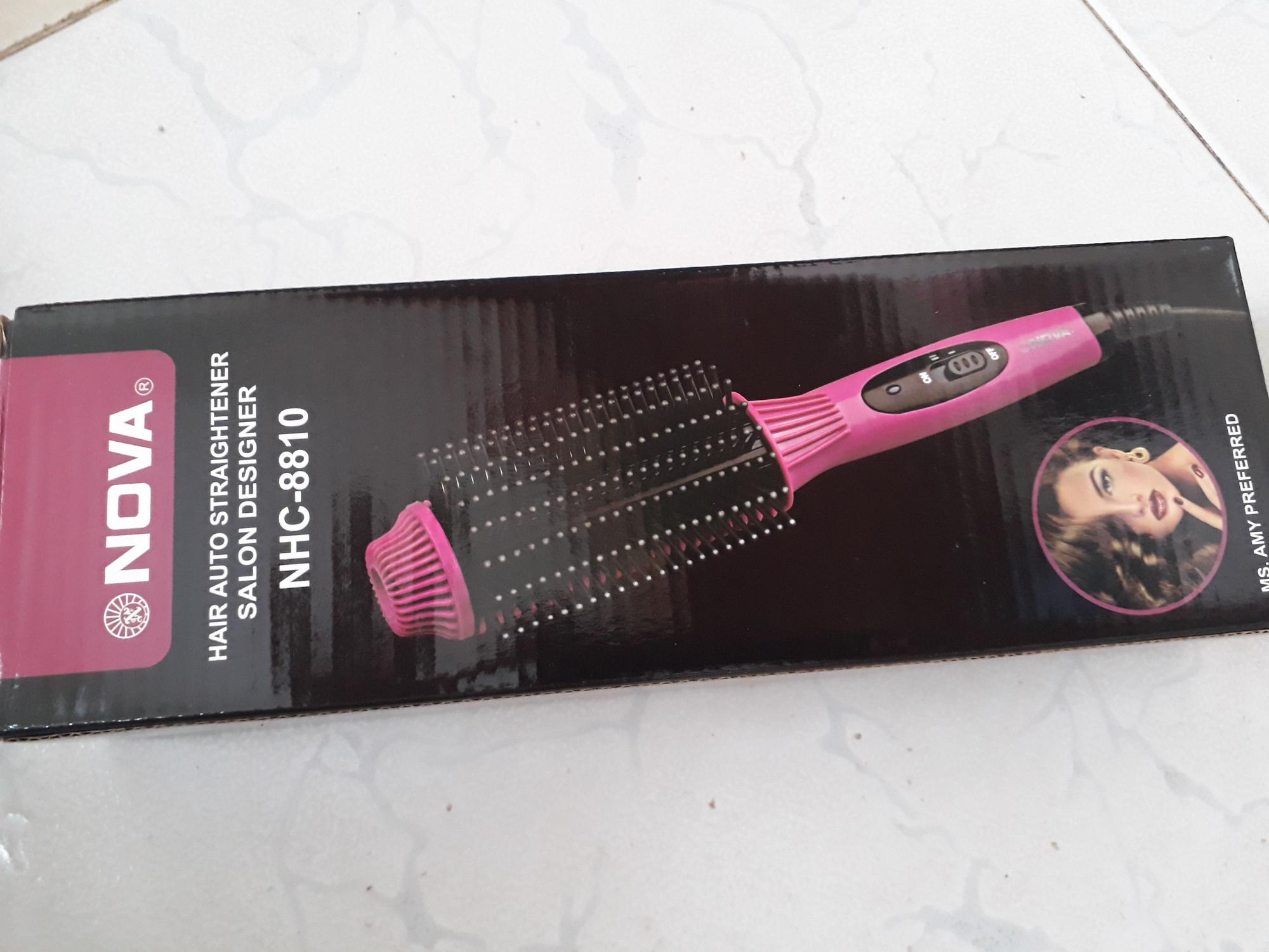 Lược điện NOVA 8810 uốn cúp chải thắng tóc đa năng (Hồng)-BBVL - MS.LDNV-8810-KVV