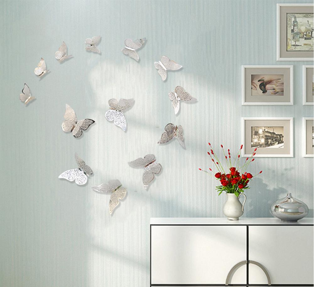 Sét 12 bướm trang trí tường