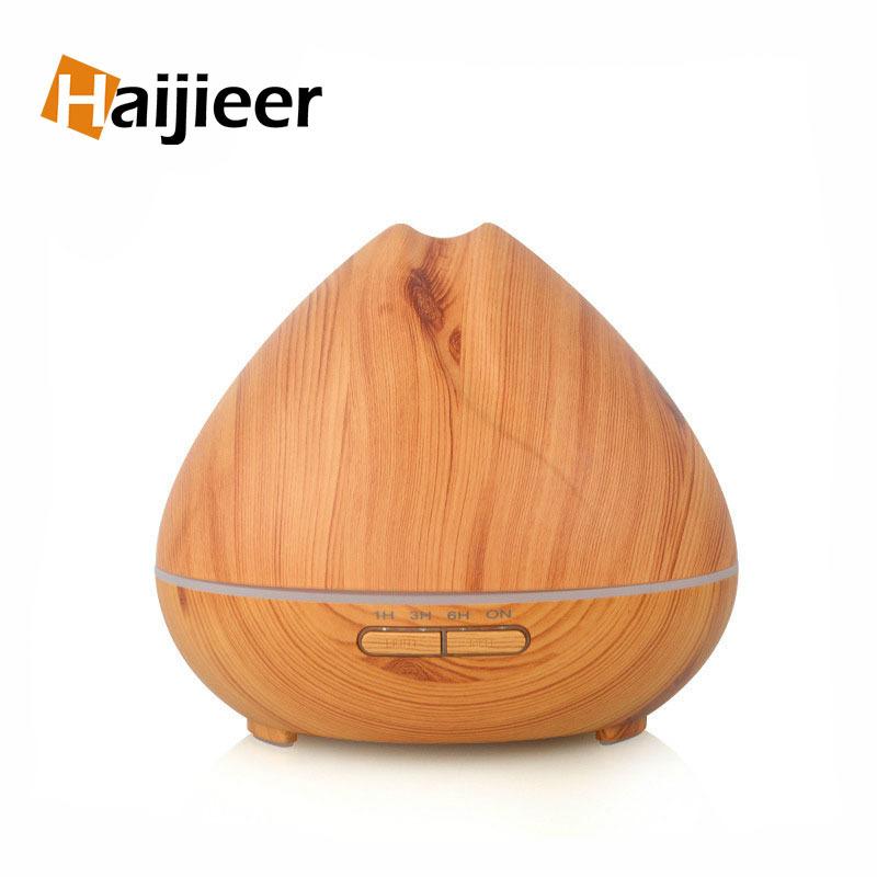 Máy xông tinh dầu bình vân gỗ AROMA-500ML Kèm remote