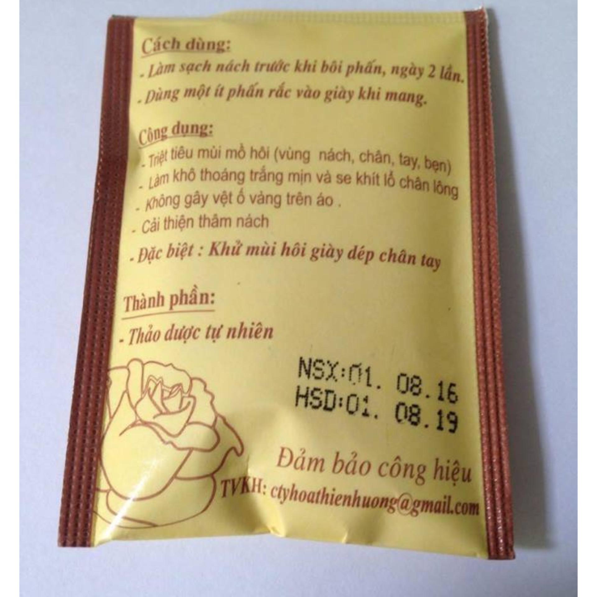 Phấn Pollen - Khử mùi hôi nách, hôi chân (dạng hộp 10 gói)