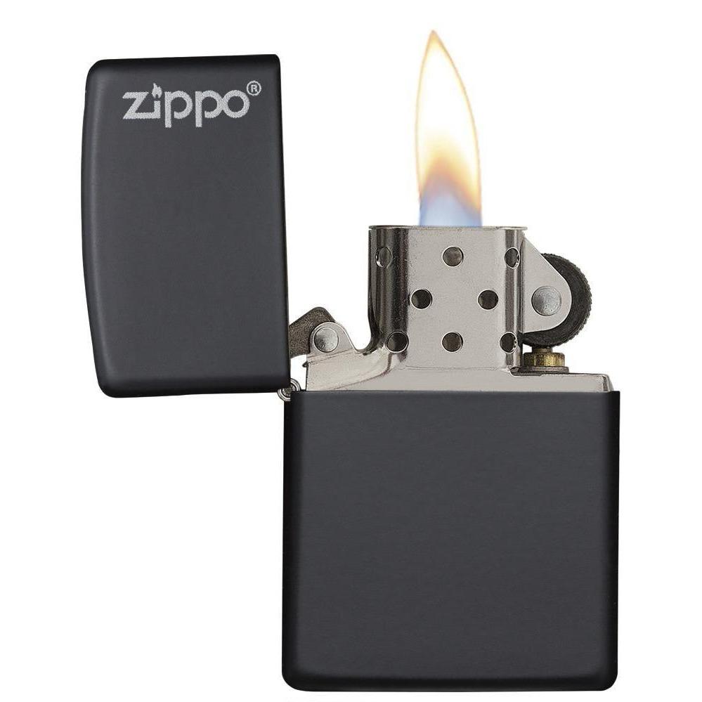 BẬT LỬA BLACK MATTE WITH ZIPPO LOGO
