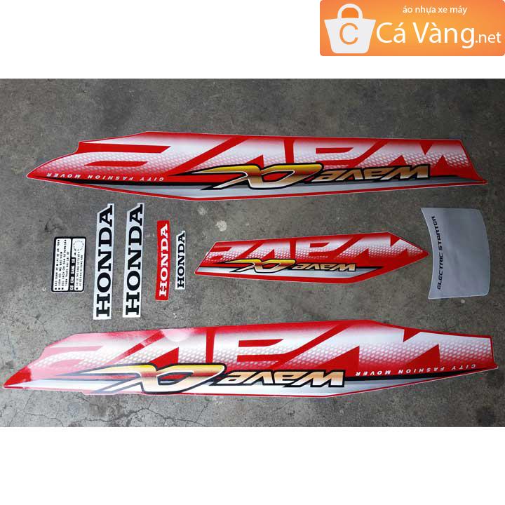 [HCM]Tem xe Wave Anpha 2011 LOẠI ZIN TEM XỊN - MÀU ĐỎ CỜ
