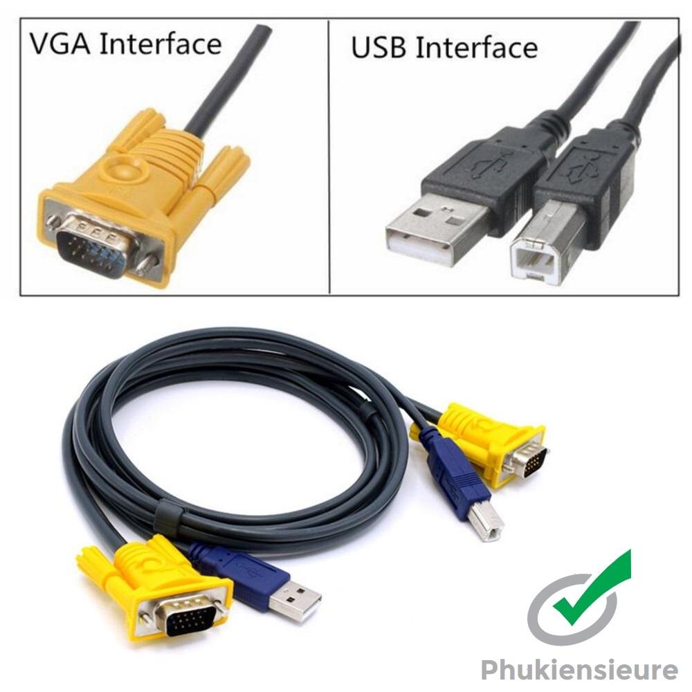 Cáp KVM USB 1.5M - Chất lượng cao