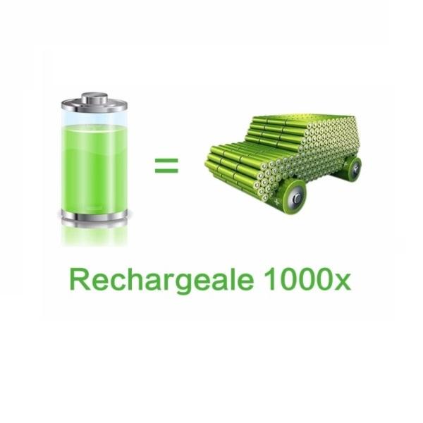 Bộ 4 pin sạc AA Double Pow 1,2V 3000mAh ( Pin tiểu)