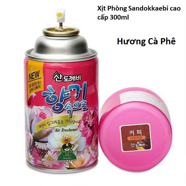 Bình xịt khử mùi thơm phòng Hàn Quốc cao cấp Sandokkaebi 300ml (Hương Cà Phê) GT768