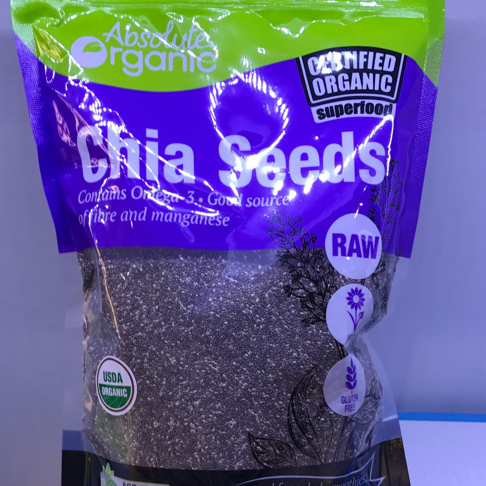 Hạt Chia Absolute Organic Chia Seeds 1KG TÍM (Cam kết hàng Úc)