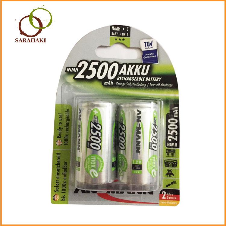 Combo 5  vỉ pin sạc trung C Ansmann 2500mAh (1 vỉ 2 viên)
