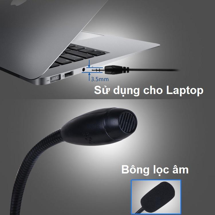Mic Karaoke máy tính M6 - Micro cho máy tính cổng 3.5mm