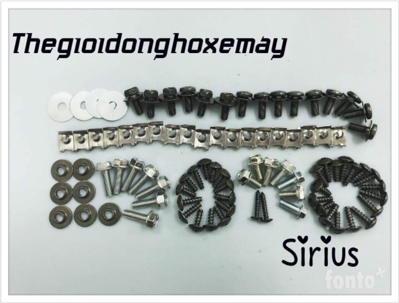 Bộ ốc vỏ nhựa xe máy sirius