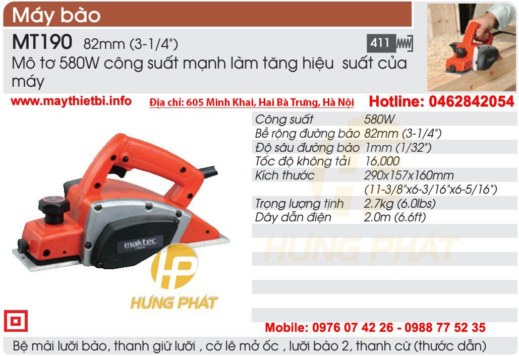 Máy bào gỗ Maktec MT190
