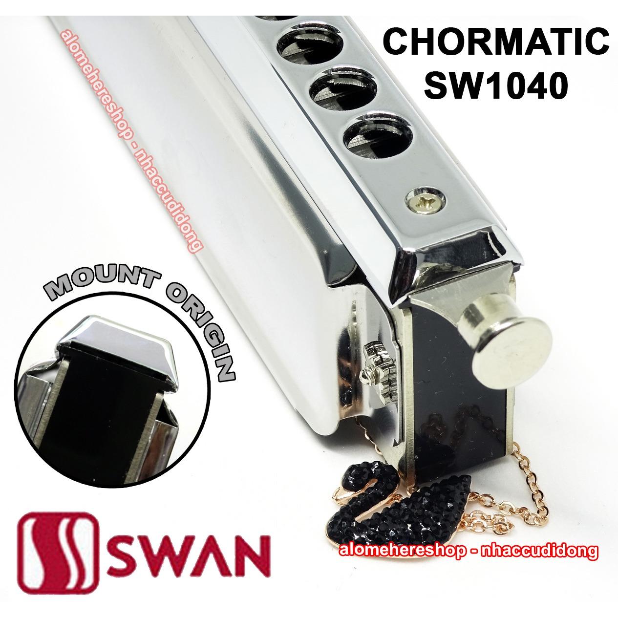 Kèn harmonica chromatic Swan SW1040 (Bạc)