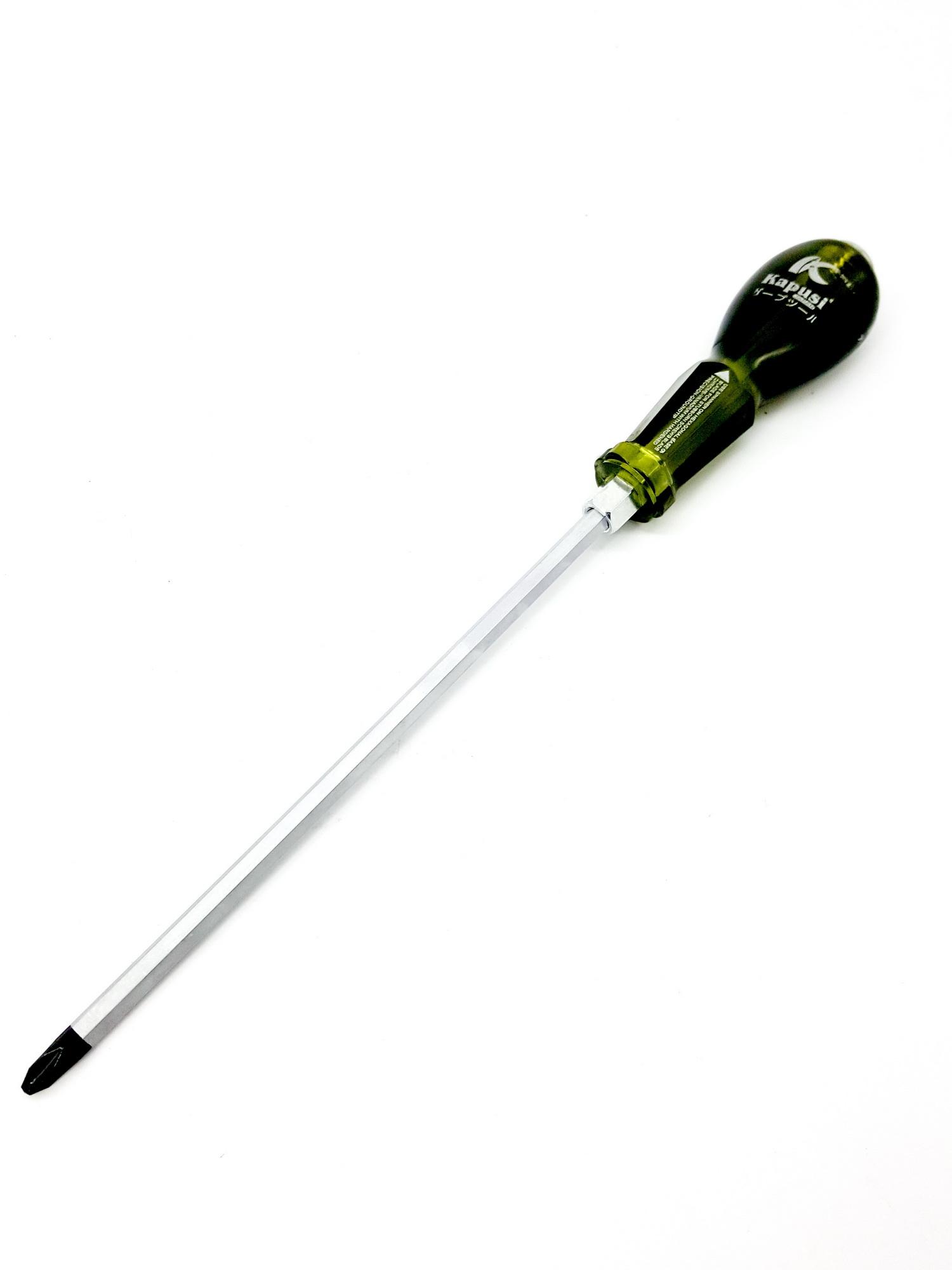 Tua vít kapusi 1 đầu nhọn 6x150mm cam đen