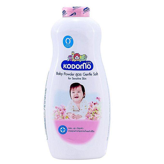 Phấn dưỡng ẩm cho trẻ Kodomo 400g - Gentle Soft (hồng) TẶNG 1 gói tăm bông đầu nhỏ