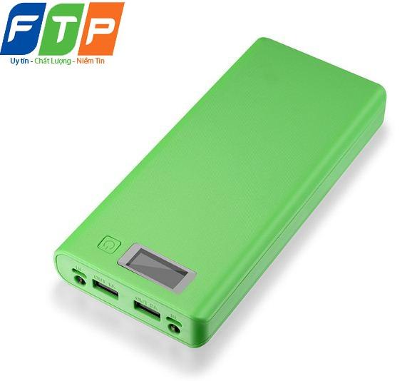 Hộp đựng pin dự phòng FTP 8 Cell có màn hình LCD (Xanh lá)