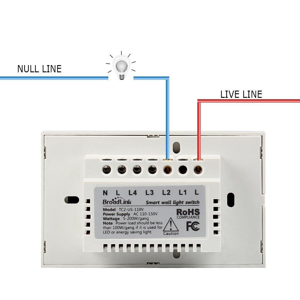 Công tắc cảm ứng điều khiển từ xa Broadlink TC2 - 1 phím (Smart home)