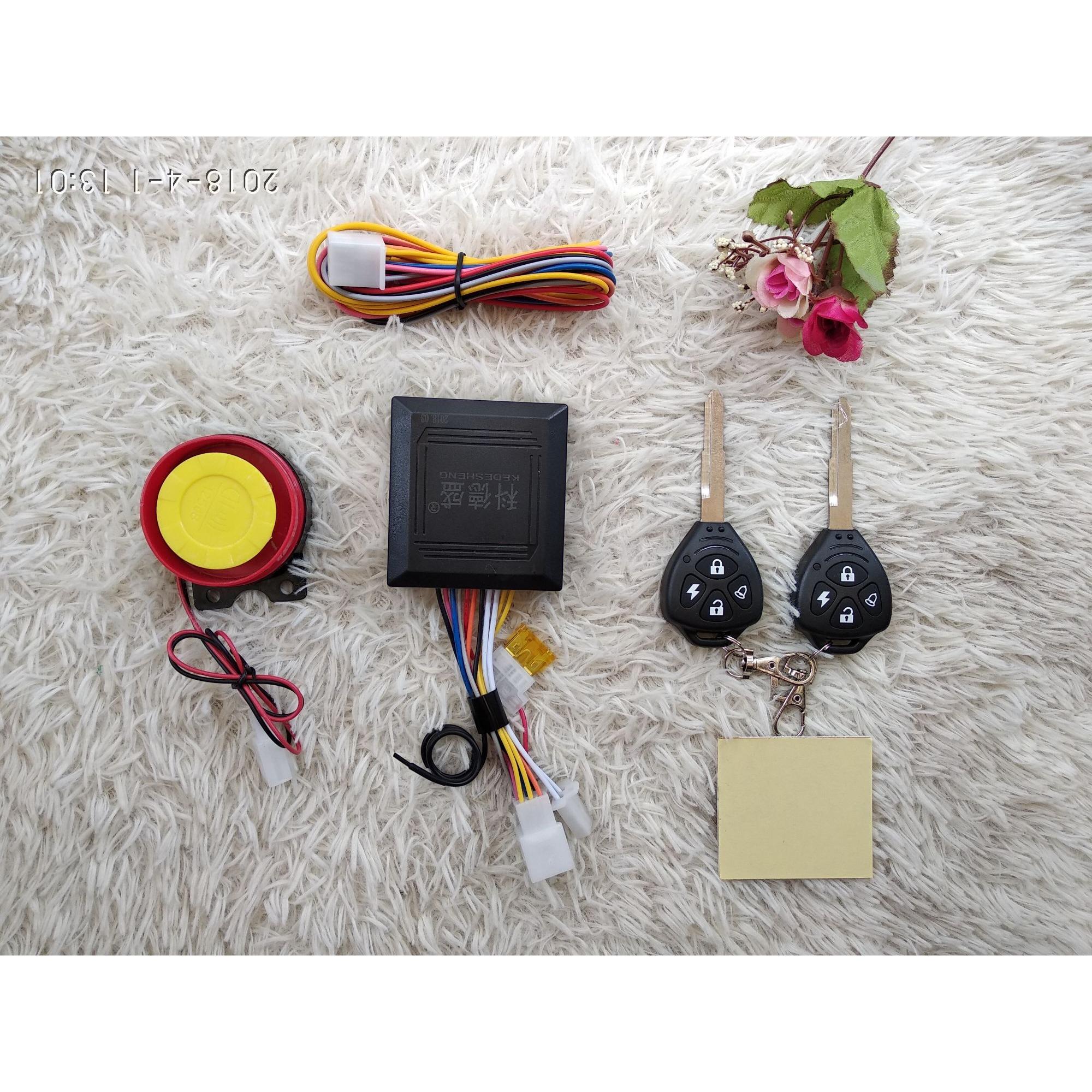 Khóa chống trộm xe máy 4 nút - remote liền chìa ( phôi chìa honda )