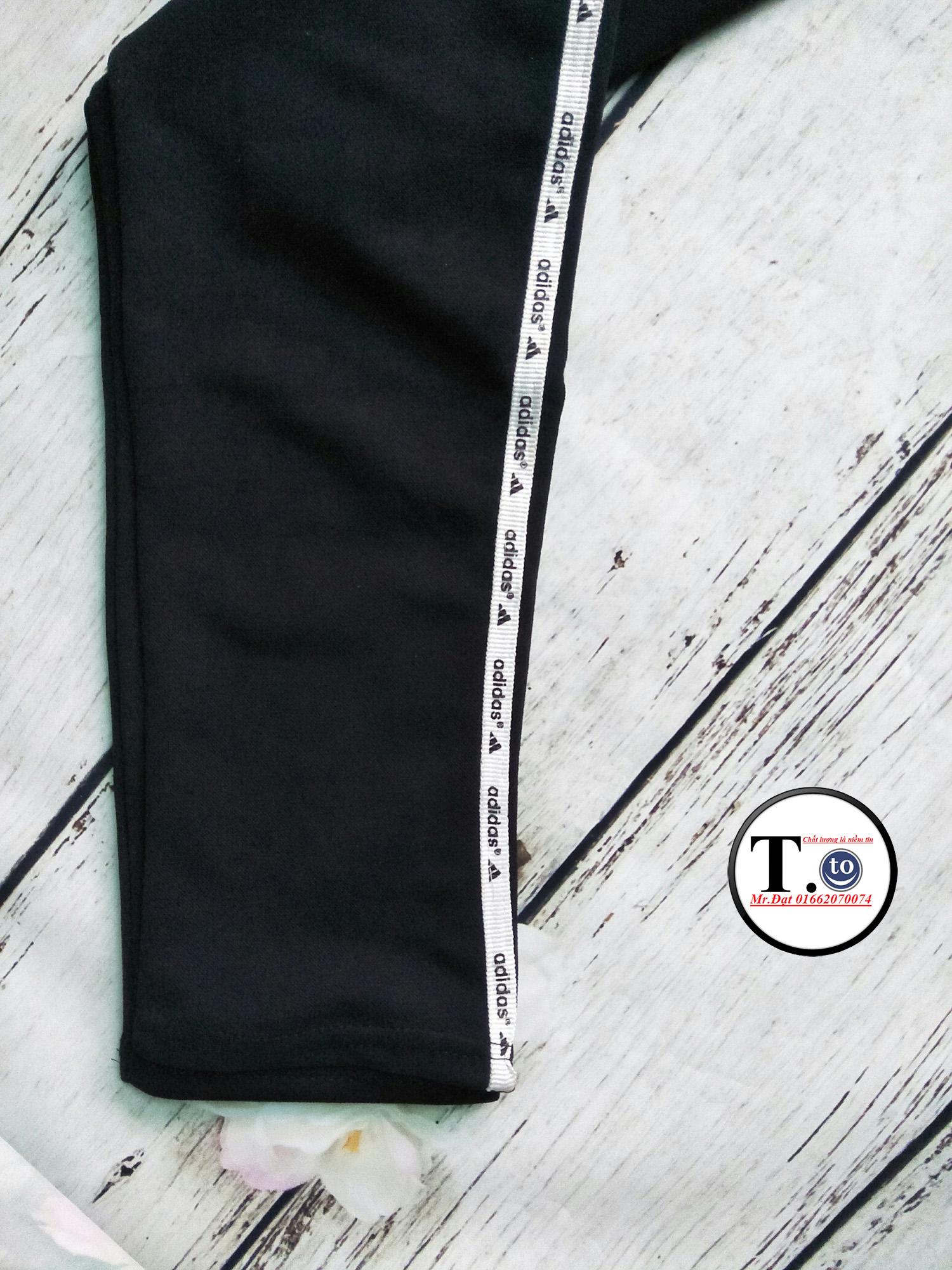 [HCM]Quần thun nữ - legging (Ôm bodyQuần màu đen - viền sọc TCADD)