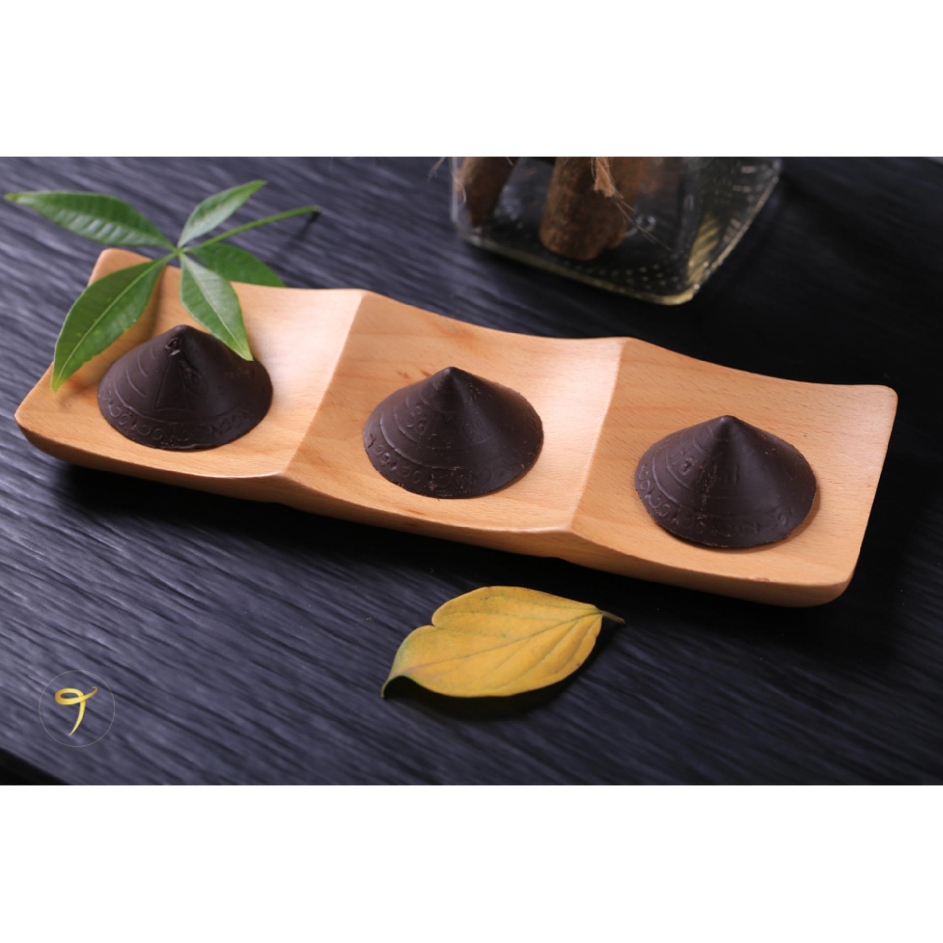 Socola viên nón lá hộp 120g đen | Henk Chocolate
