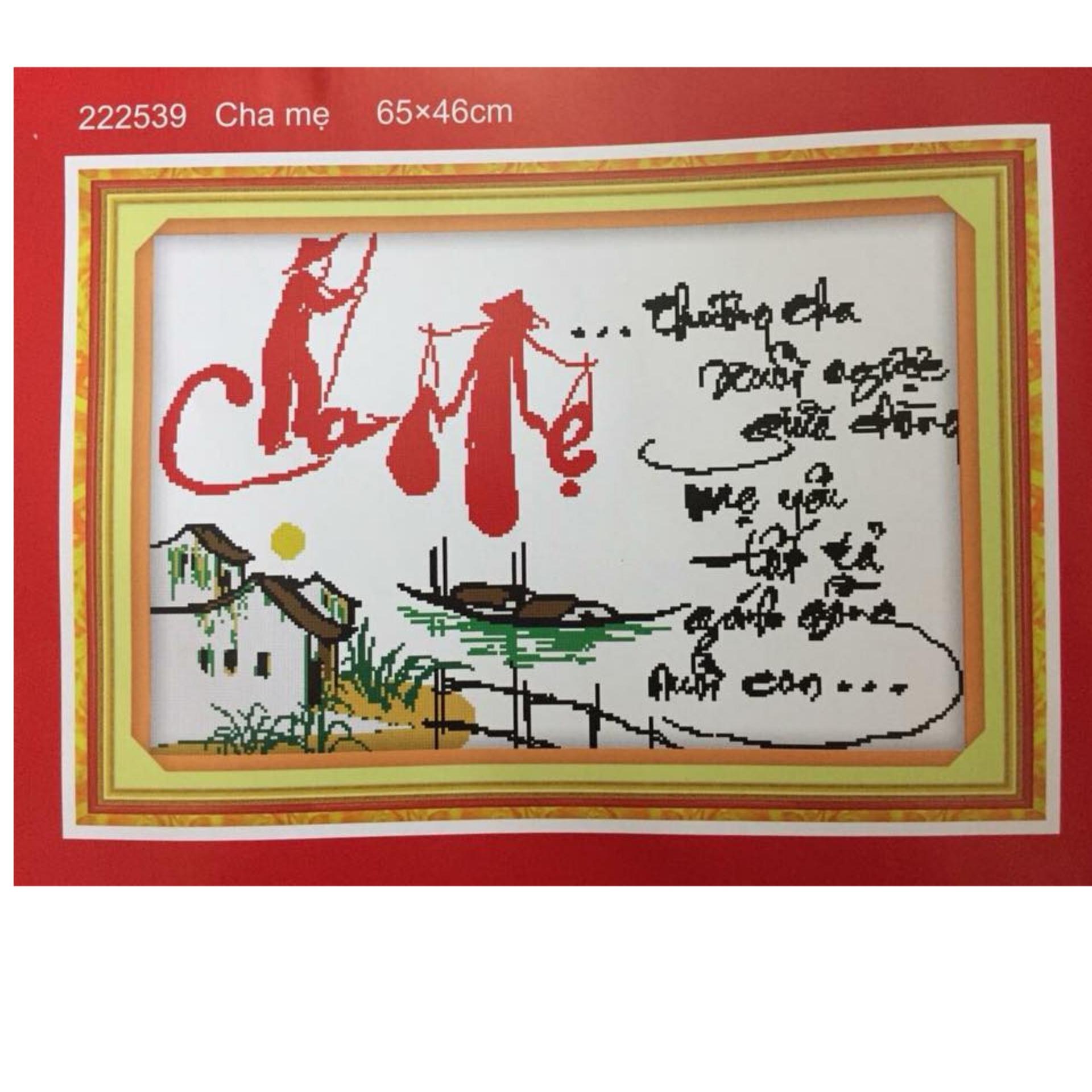 Tranh thêu chữ thập cha mẹ 222539