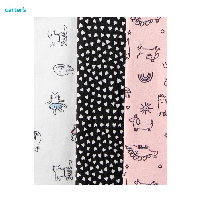 Set 5 áo thun bé gái Carters Nhập Mỹ CA126H608 (Nhiều màu) 