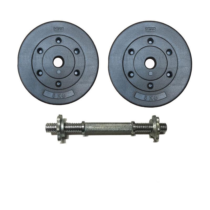 BỘ TẠ THÁO LẮP 21KG (2 MIẾNG TẠ NHỰA 10KG)