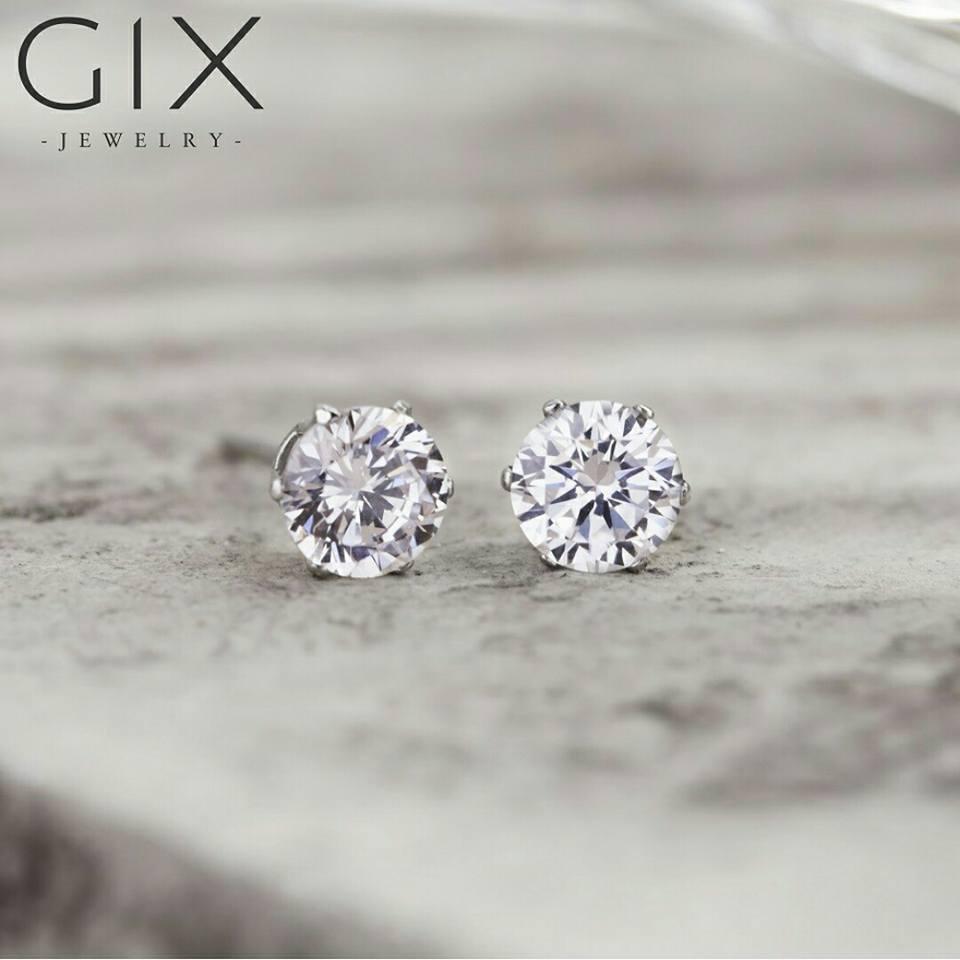 Bông tai titan đá pha lê tròn cực chíu 4mm ĐV: 2 chiếc BT01