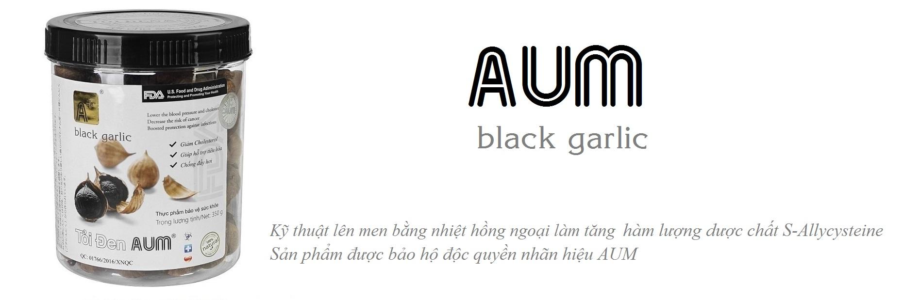 Tỏi đen AUM - Hộp 350gr (cô đơn 1 tép nguyên vỏ)