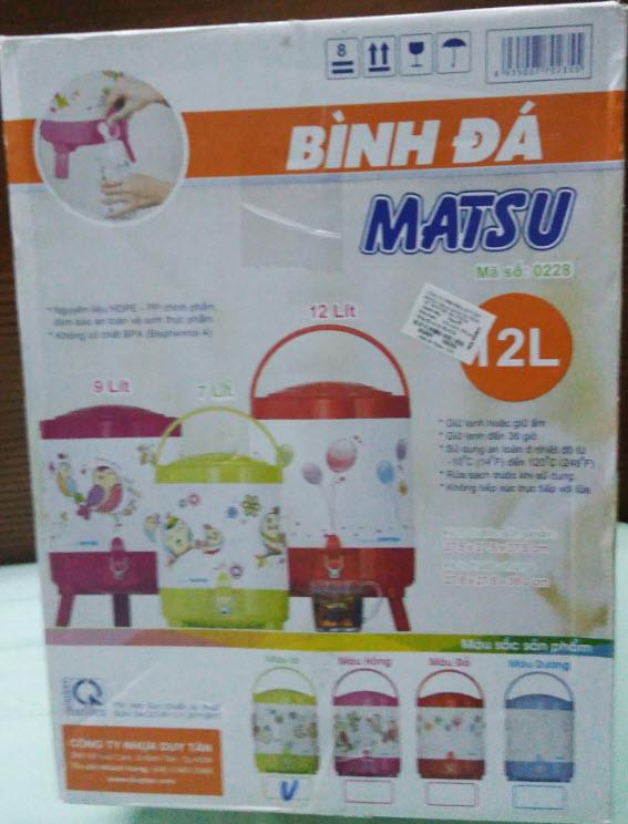 Bình nước đá Matsu 12Lít Duy Tan