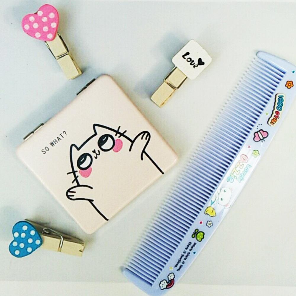 Combbo 1 gương trang điểm + 1 lượt mini cute phô mai que PHỤ KIỆN 68