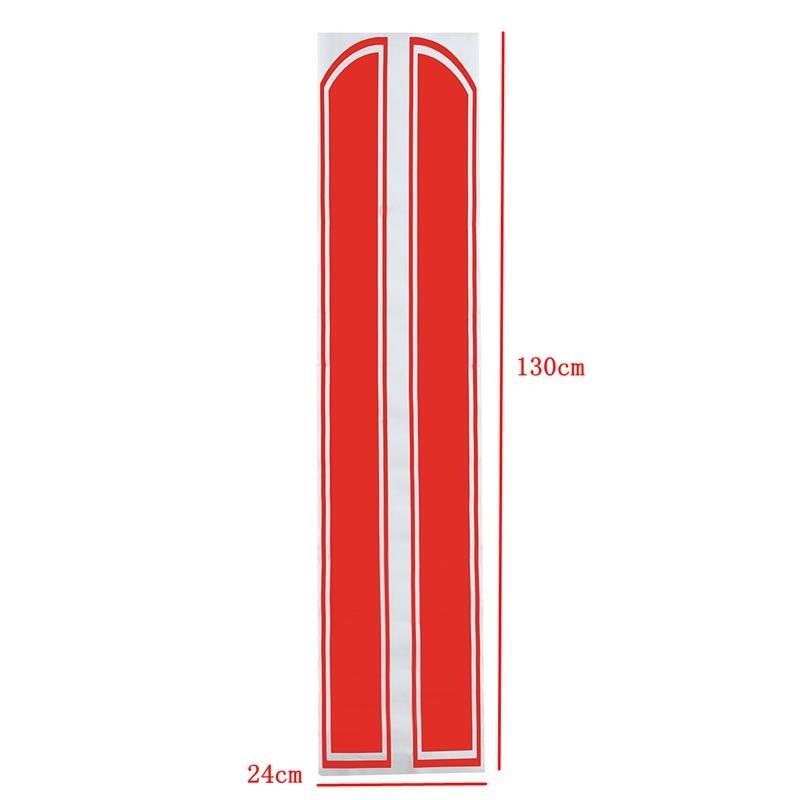 Bộ 02 Decal dán mui xe ô tô (Màu đỏ)