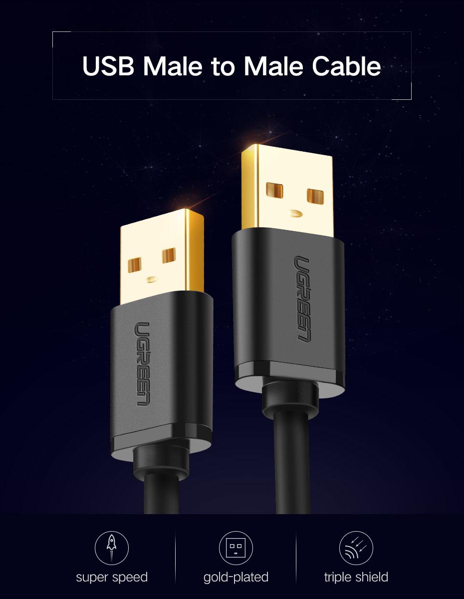 Dây  USB 2.0 hai đầu đực dài 0,5m Ugreen 10308