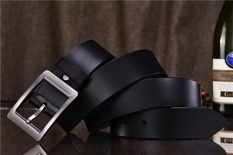 COMBO 02 Thắt lưng khóa kim kép, Dây nịt da nhập khẩu LEATHER (đen,nâu)