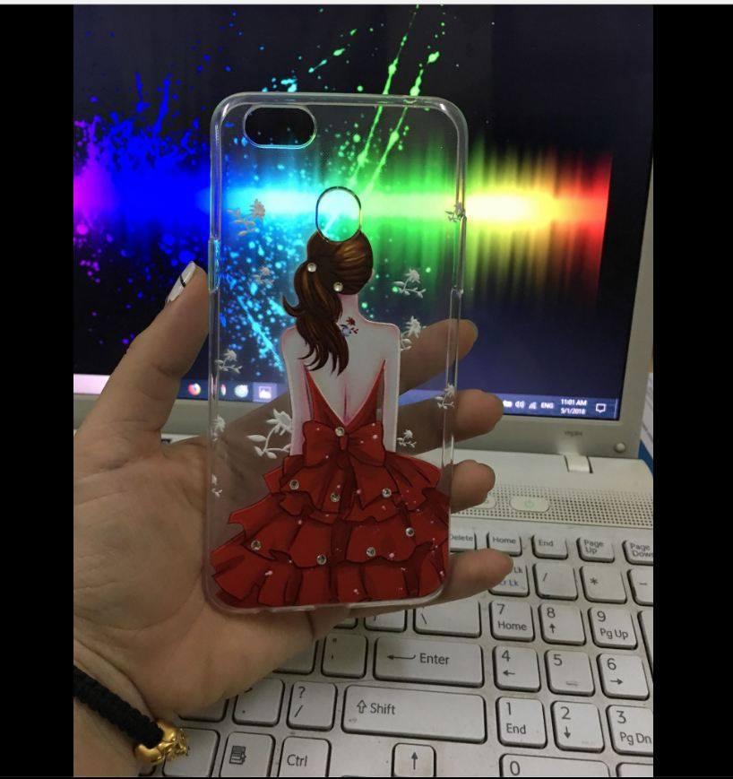 Ốp lưng dẻo thời trang đính đá cho Oppo F5