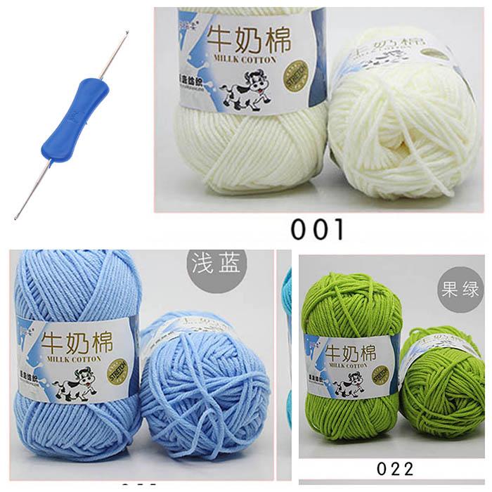 [HCM]3 cuộn len milk bò + 1 Kim móc