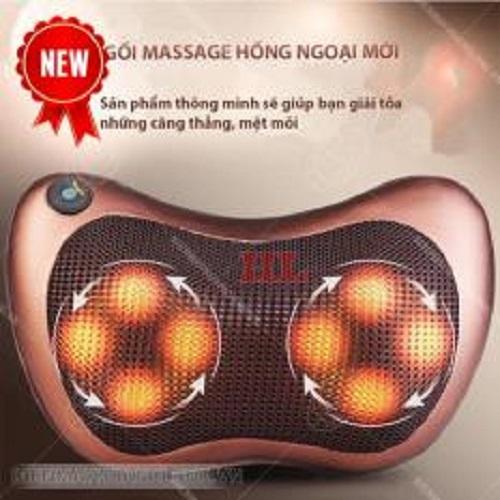 Gối massage hồng ngoại 8 bi Massage Pillow Nhật Bản-CV