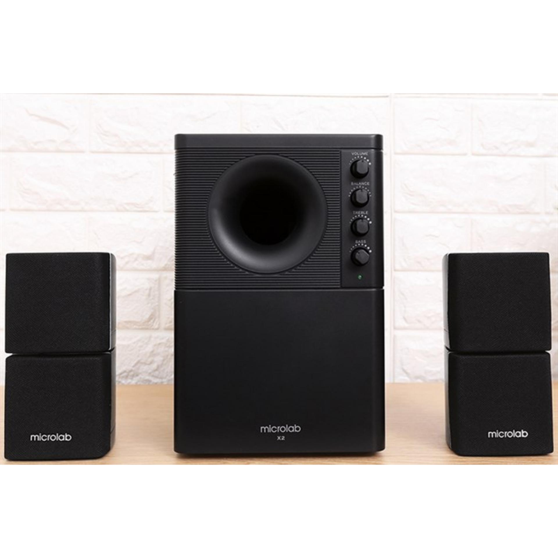 Loa máy tính Microlab X-2 (2.1) 46W (Đen) - Hàng Chính Hãng