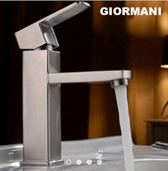 Vòi Lavabo nóng lạnh (kiểu vuông) Giormani Cao cấp (Bán chạy) (kèm 1 đôi dây cấp nước)