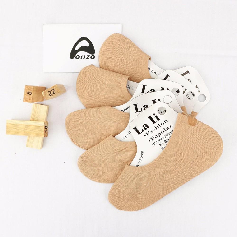 Bộ 10 đôi tất vớ lười nữ thoáng mát màu da cao cấp
