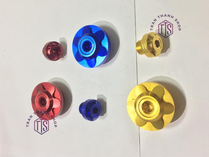 [HCM]Bộ ốc qua lăng mâm lửa  ốc xe máy NHÔM CNC cho xe hon da (VÀNG ÁNH KIM )