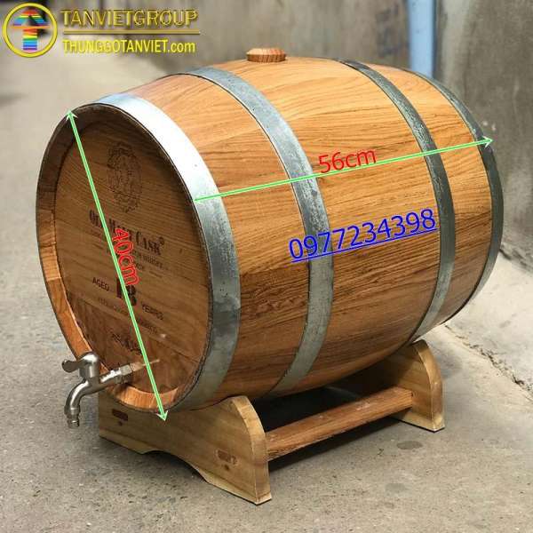 THÙNG GỖ SỒI 50l