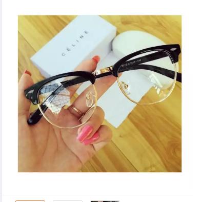 [HCM]Kính Mát nam nữ giả cận nữa gọng hợp cho mọi lứa tuổi -102 (vàng)